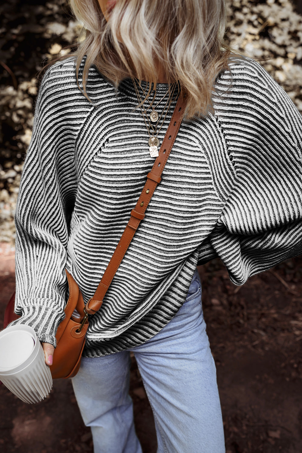 Striped Ribbed Knit Sweater *Multiple Colors* RTS