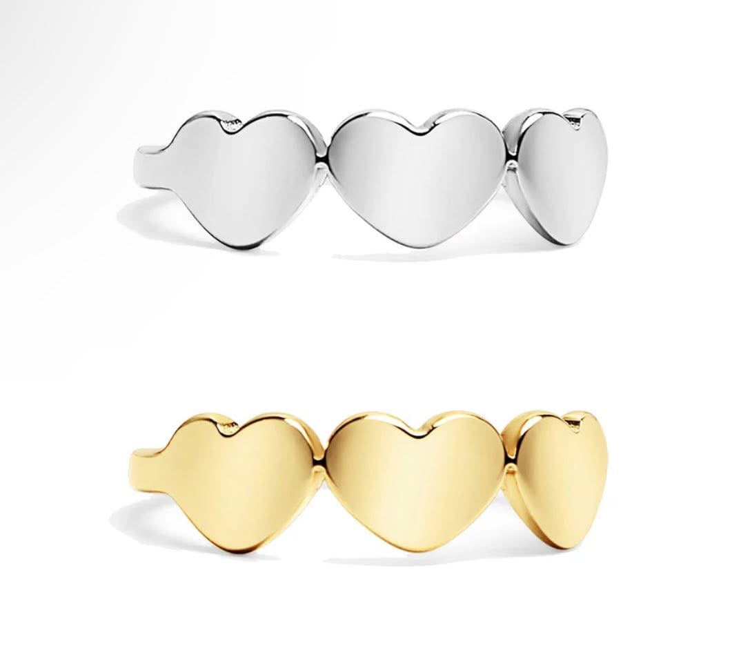 Heart Initial Rings