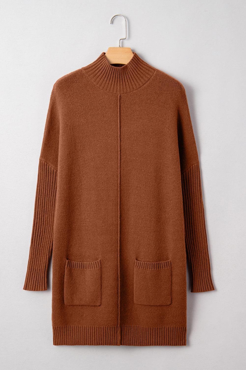Chestnut Ribbed Sweater Dress LT