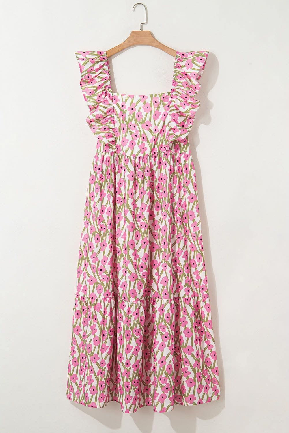 Pink Floral Plus Size Maxi