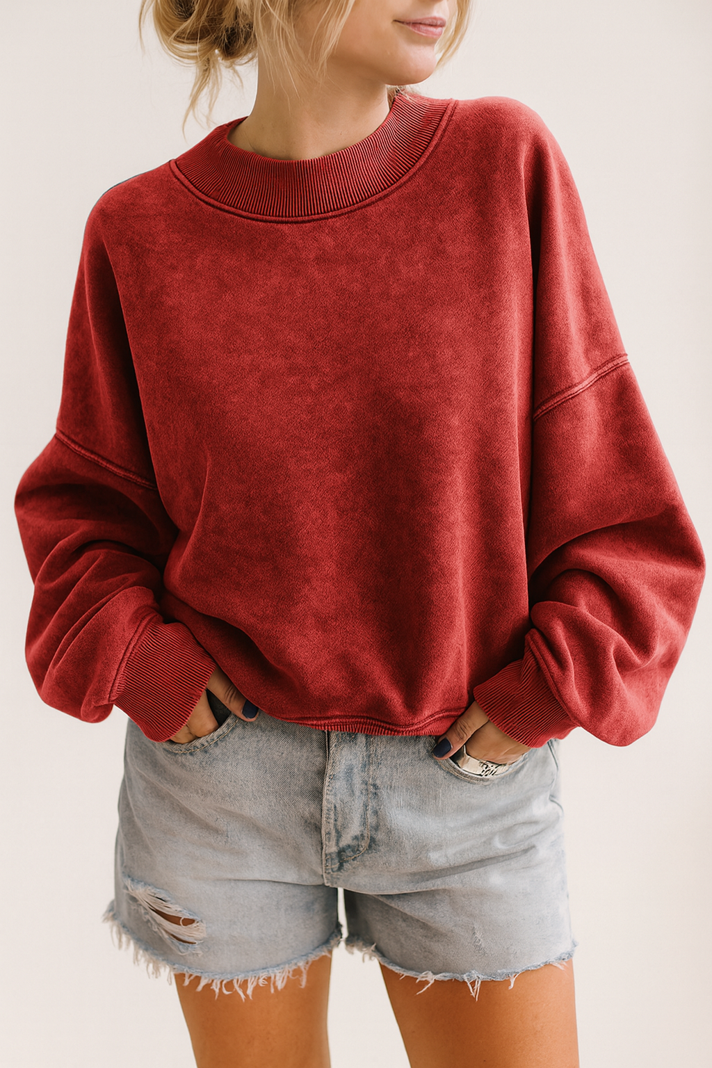 Red Pullover Sweatshirt FB
