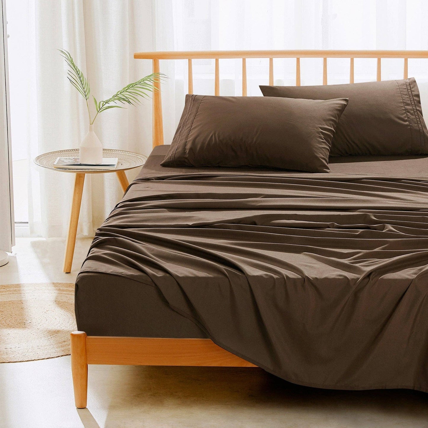 Soft Microfiber Deep Pocket Bed Sheets - 4 Piece Set