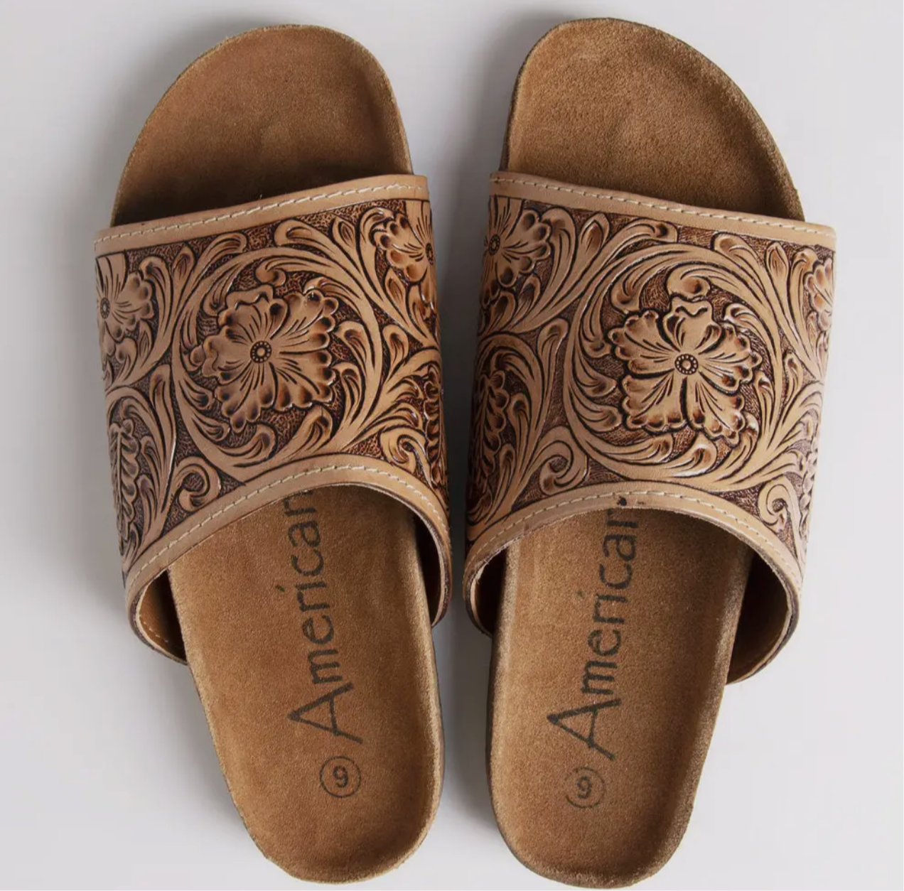 Genuine leather sandal footwear flip flop