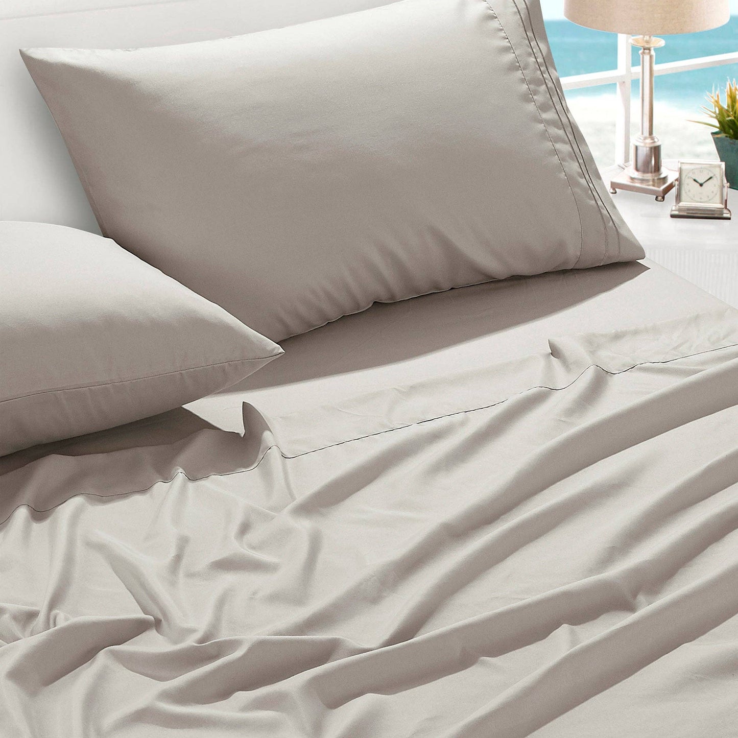 Soft Microfiber Deep Pocket Bed Sheets - 4 Piece Set