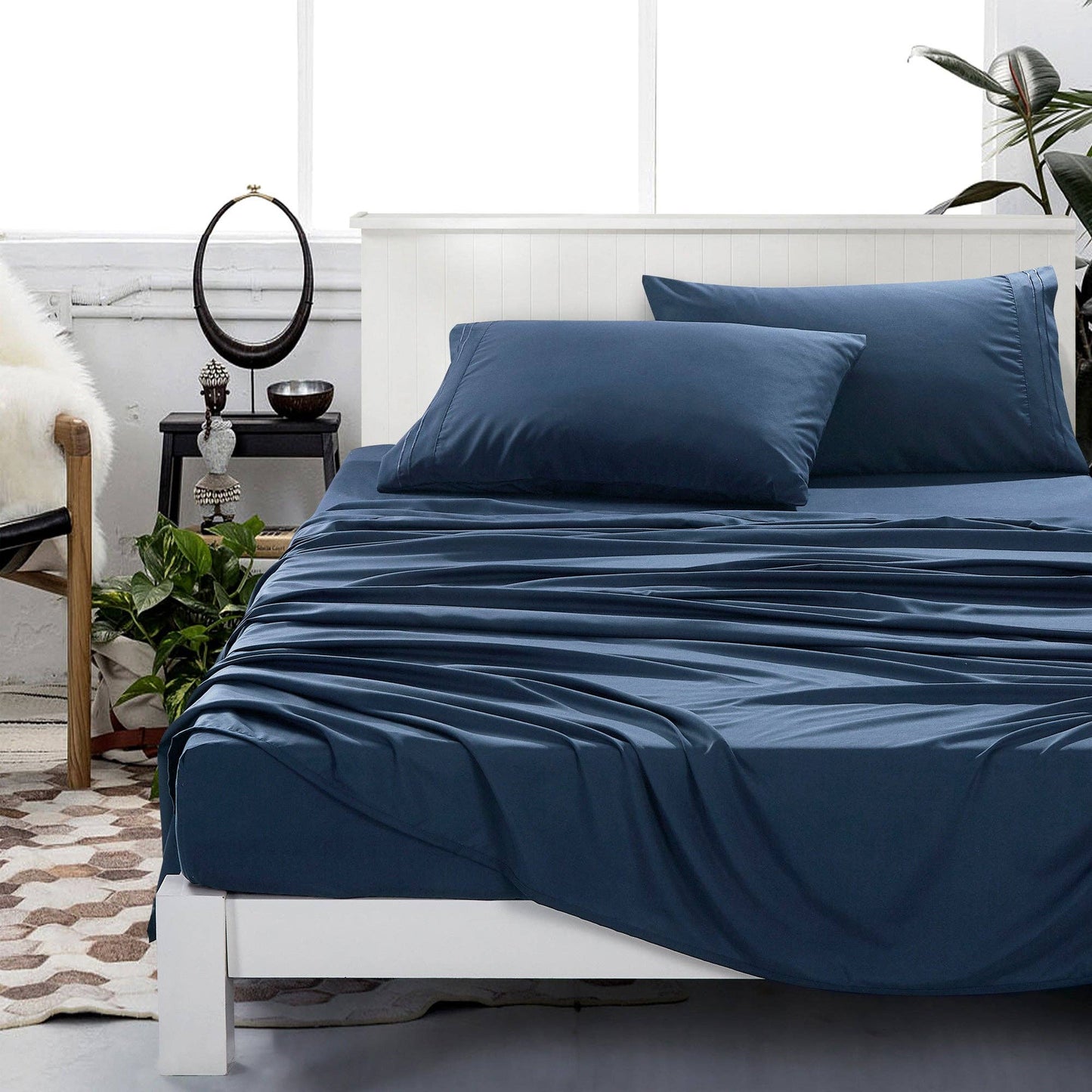 Soft Microfiber Deep Pocket Bed Sheets - 4 Piece Set
