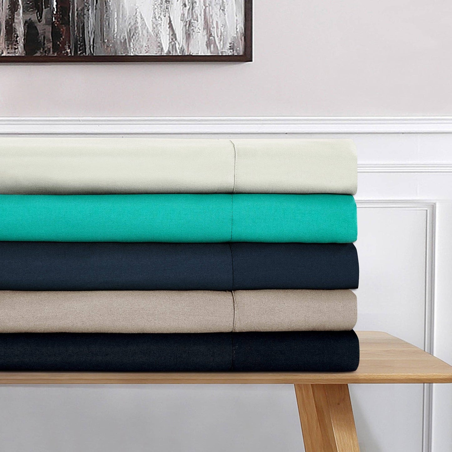 Soft Microfiber Deep Pocket Bed Sheets - 4 Piece Set
