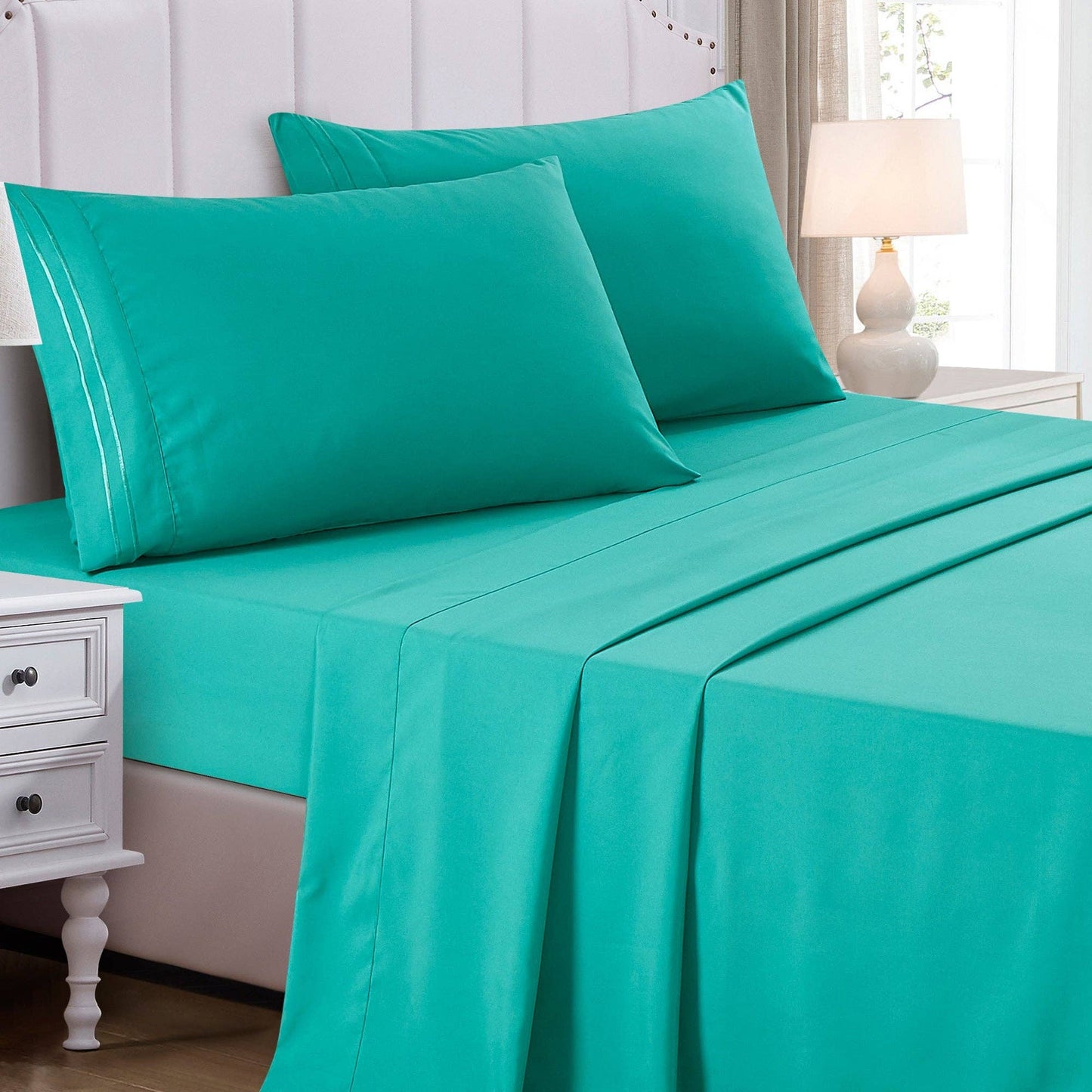 Soft Microfiber Deep Pocket Bed Sheets - 4 Piece Set
