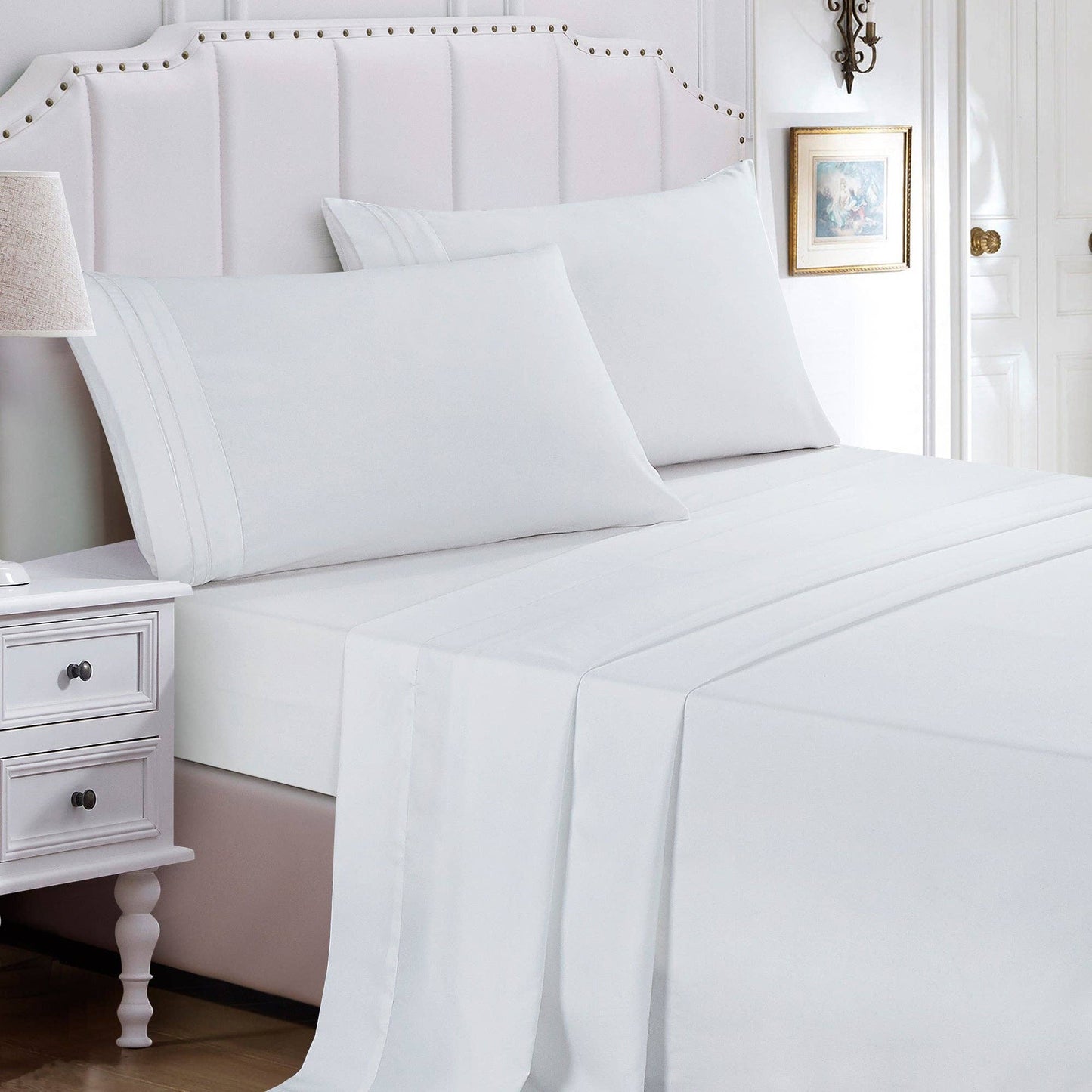 Soft Microfiber Deep Pocket Bed Sheets - 4 Piece Set