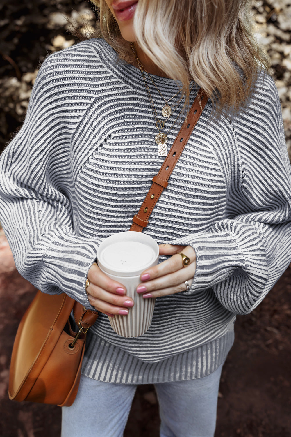 Striped Ribbed Knit Sweater *Multiple Colors* RTS