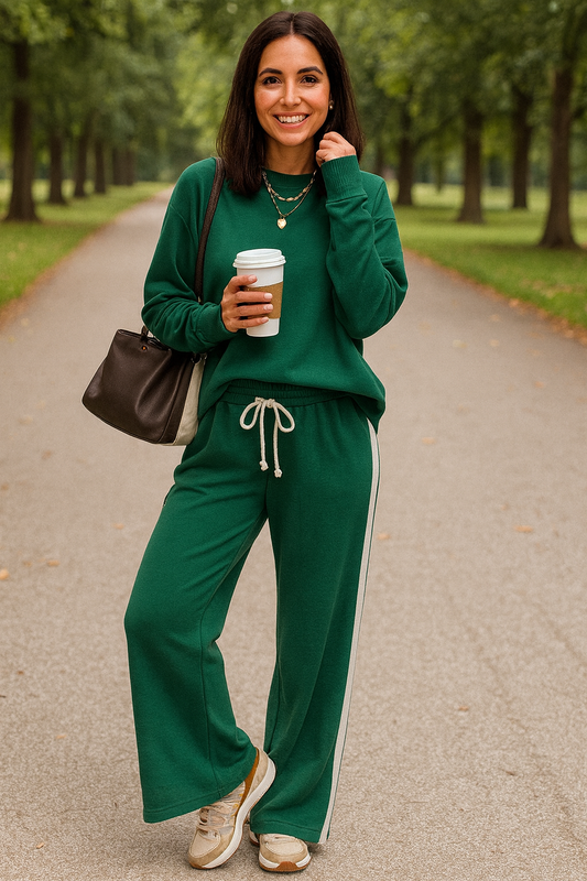 Pullover Varsity Stripe Set FB