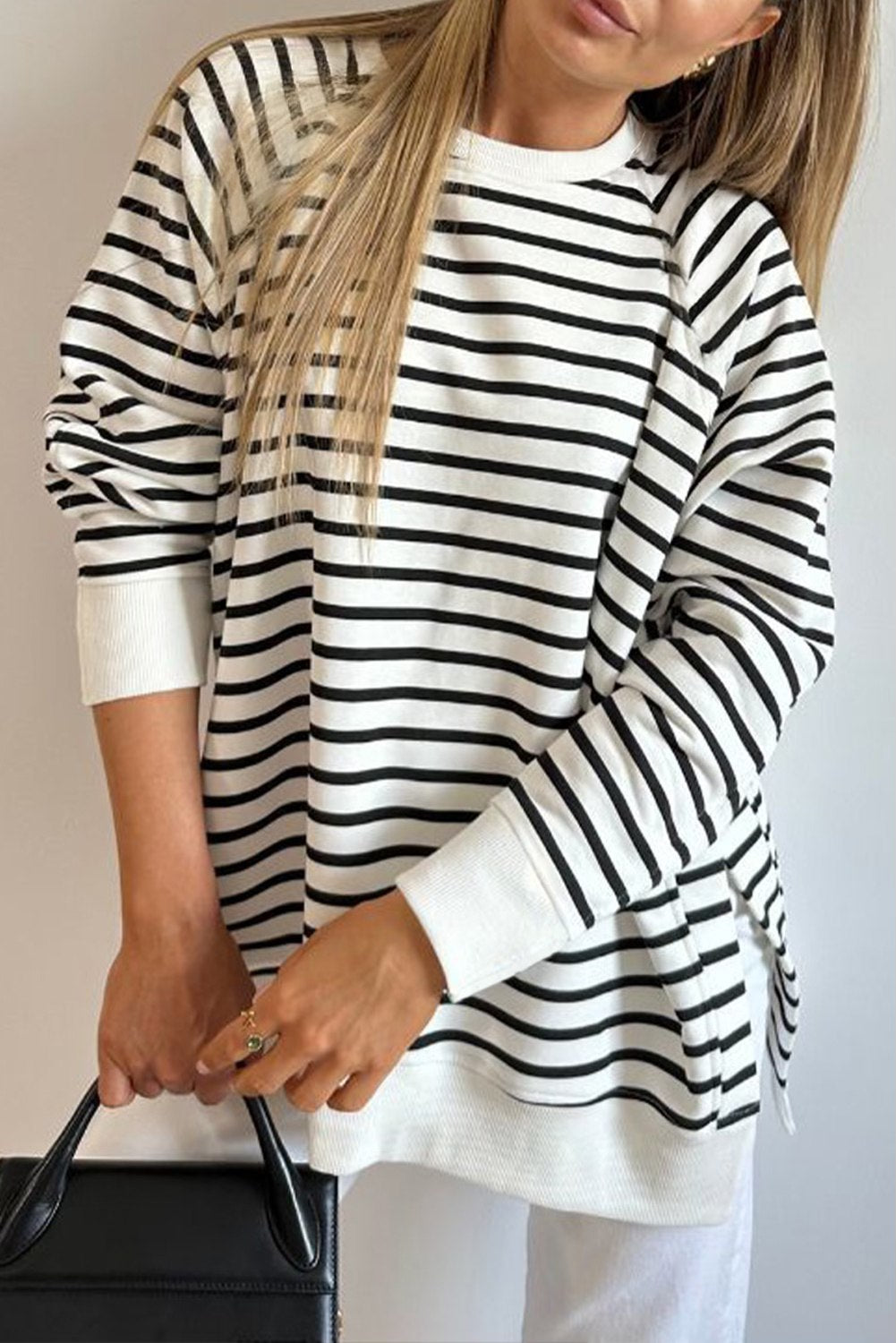 Black Stripe Raglan Sweatshirt FB