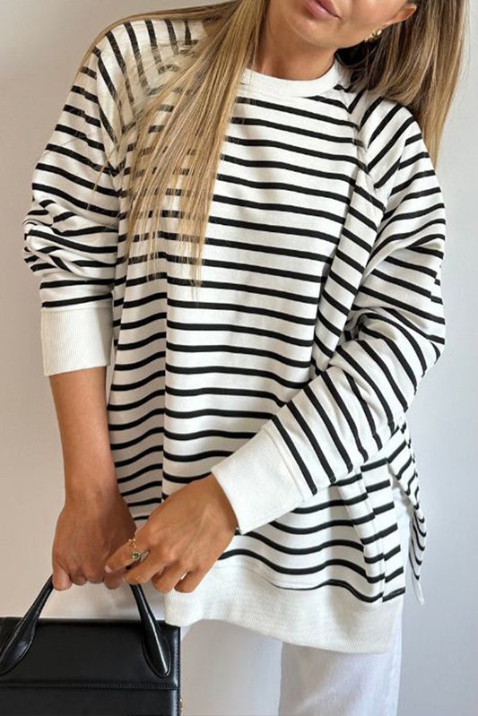 Black Stripe Raglan Sweatshirt FB