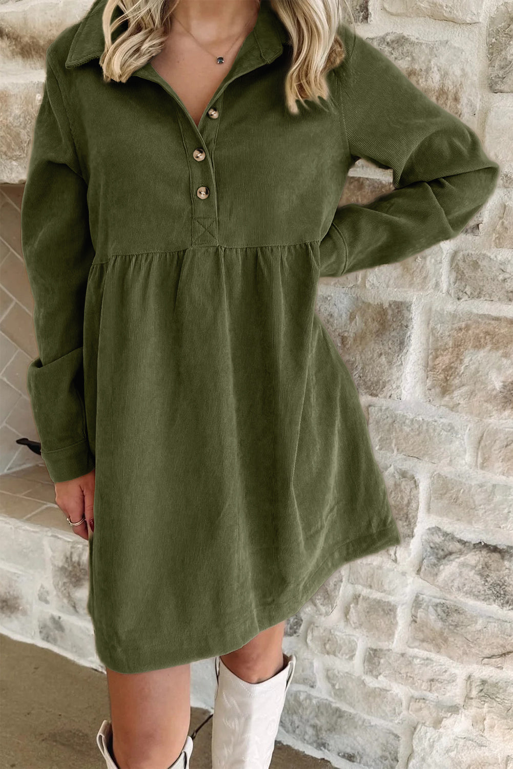 Corduroy Mini Dress FB