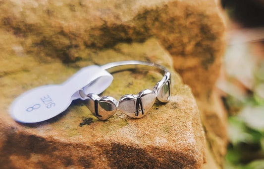 Heart Initial Rings 