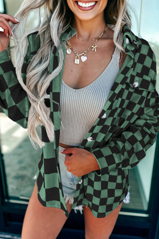 Checkered Shacket FB