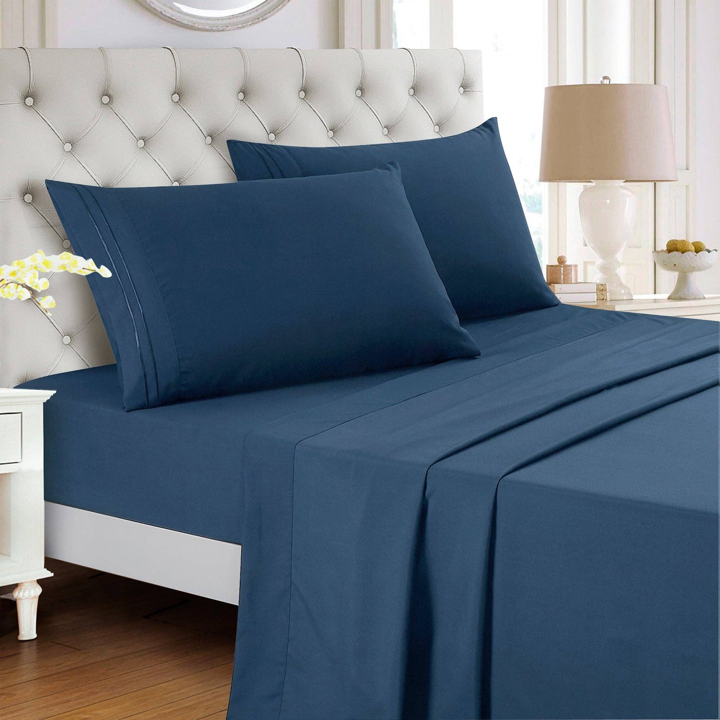 Soft Microfiber Deep Pocket Bed Sheets - 4 Piece Set