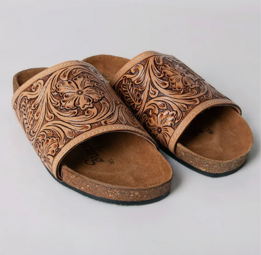 Genuine leather sandal footwear flip flop