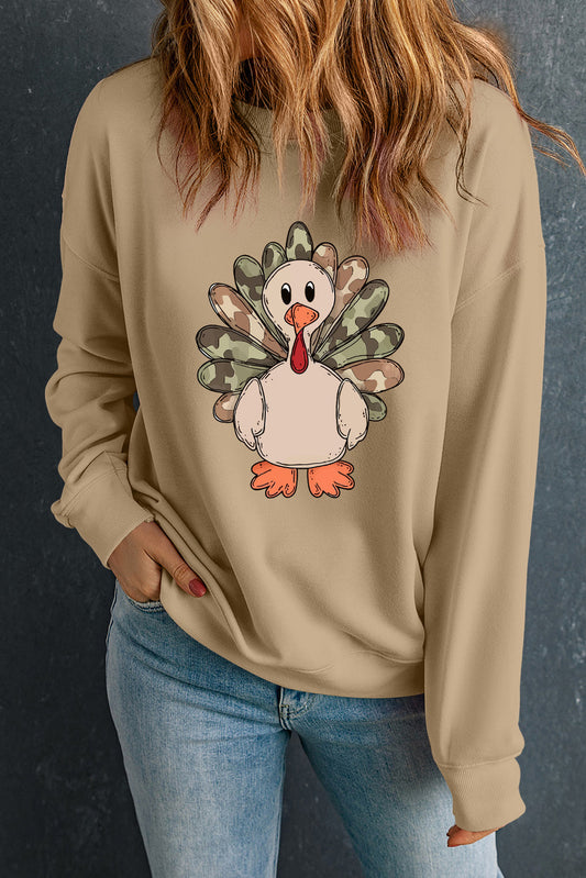 Beige Camouflage Turkey Sweatshirt FB