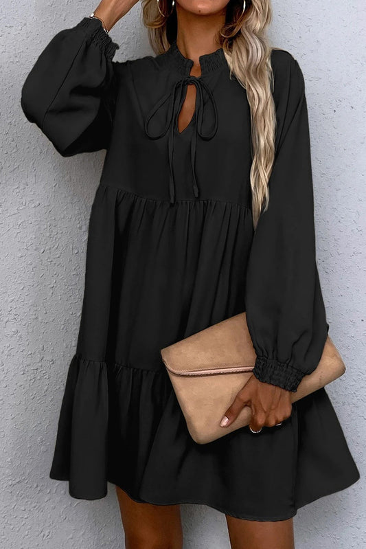 Black Tie Ruffle Dress September.