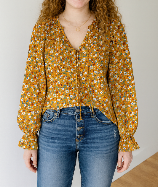 Boho Floral Bubble Blouse FB