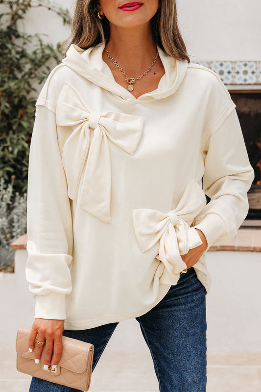 Cream Bow Hoodie FB