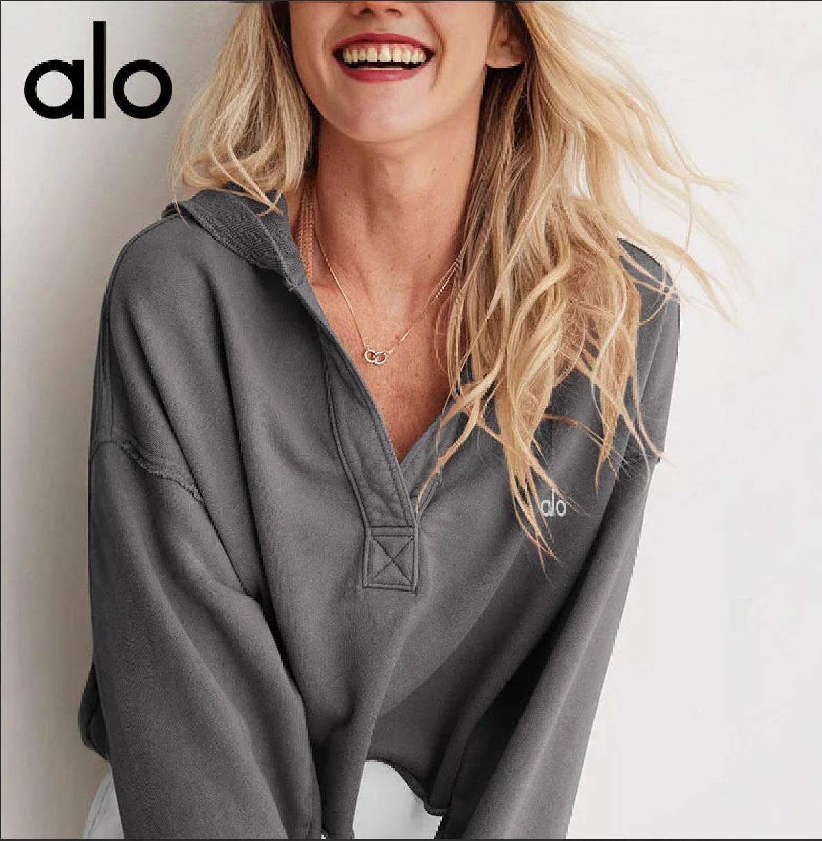 CROPPED ALO HOODIE