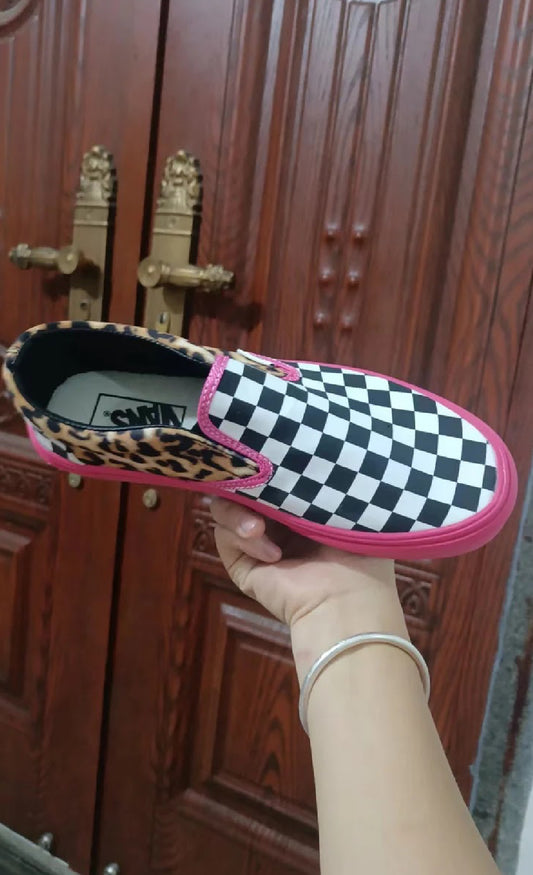 PINK CHECKERED VANS
