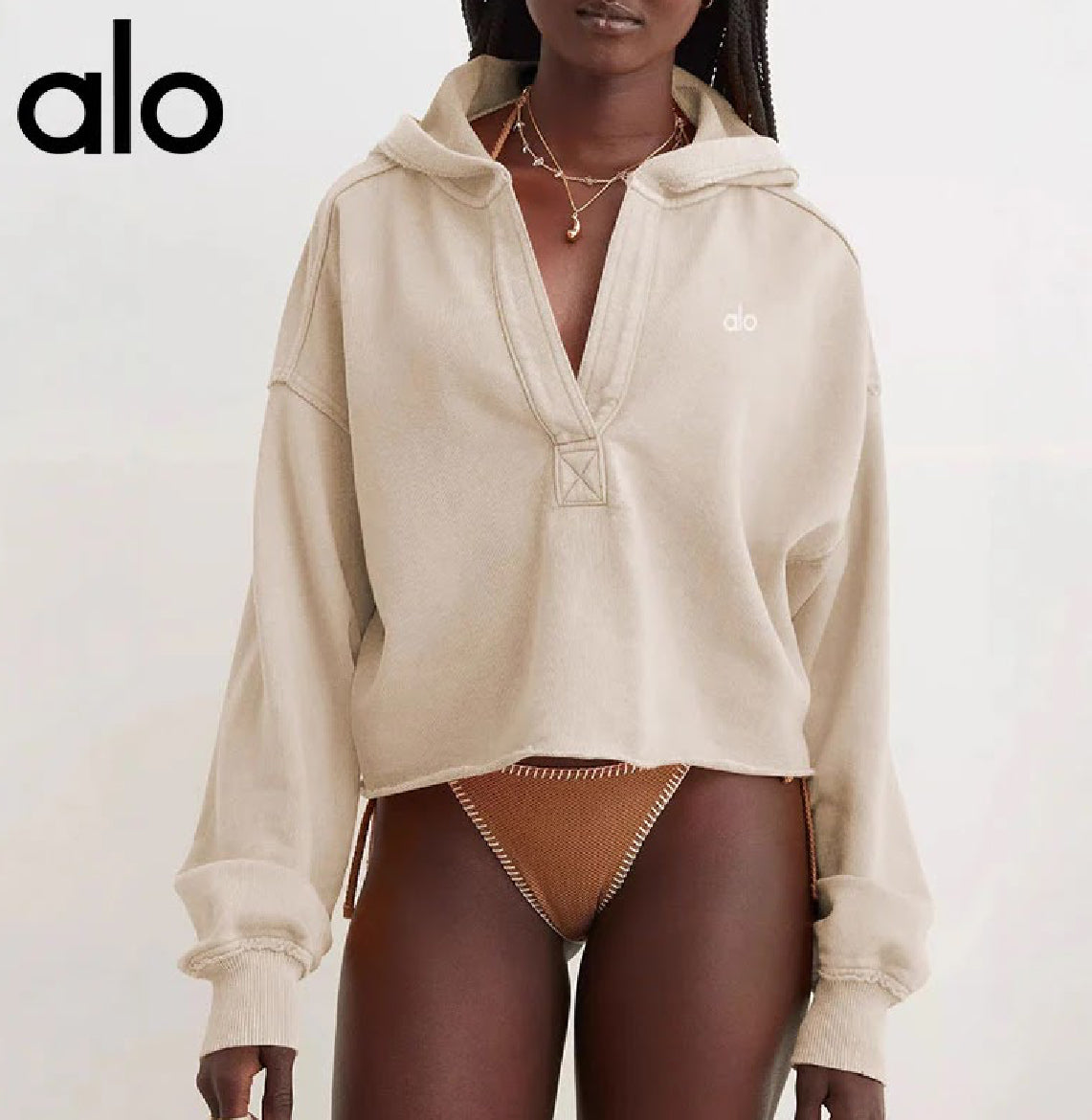 CROPPED ALO HOODIE