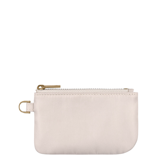 Almond Cream Small Zipper Pouch