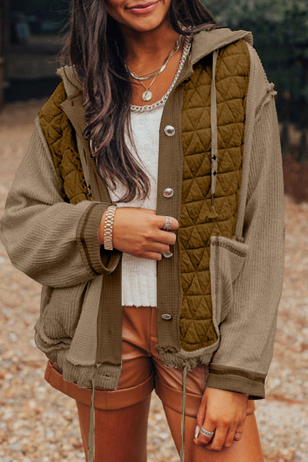 Quilted Loose Jacket FB