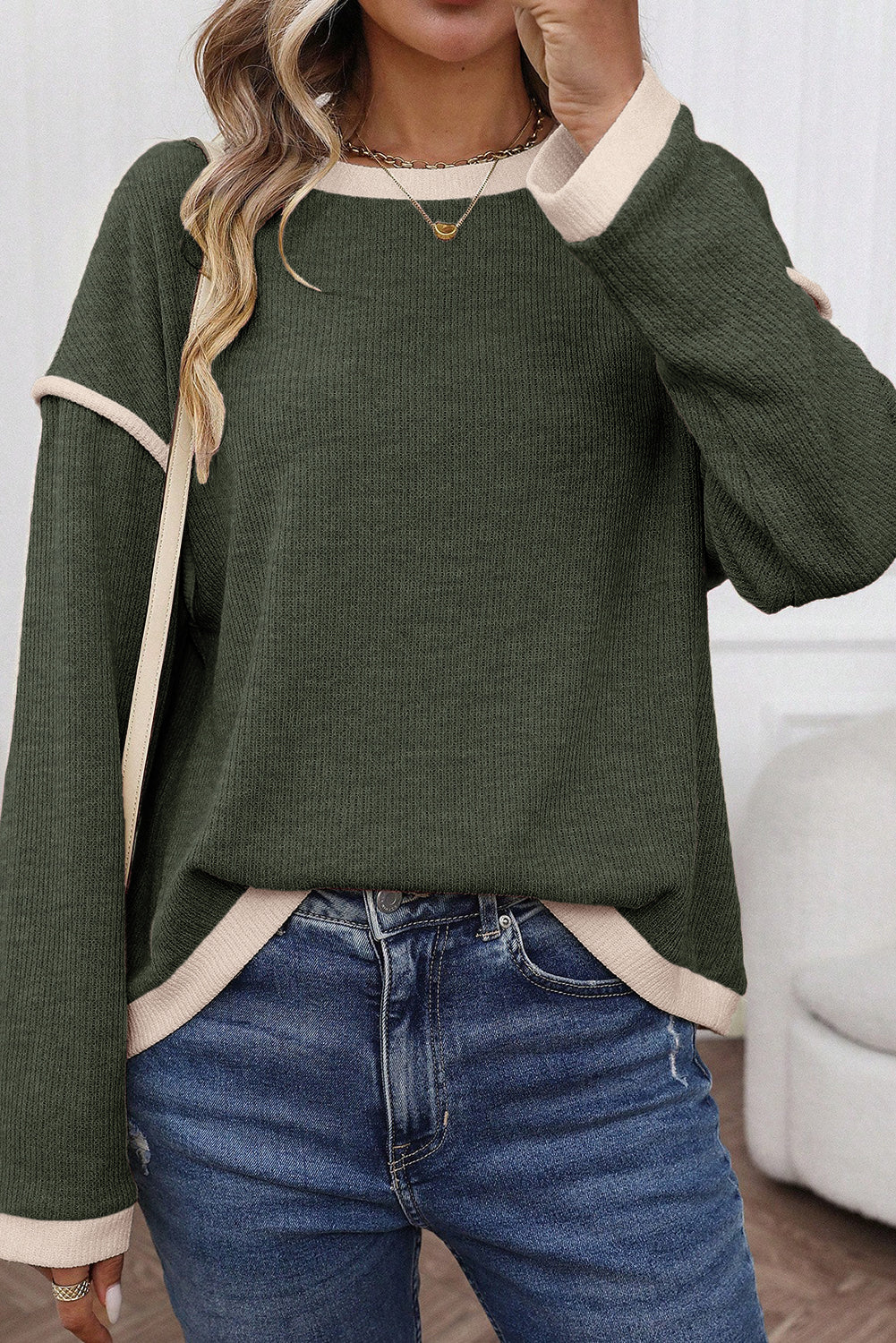 Contrast Loose Top FB