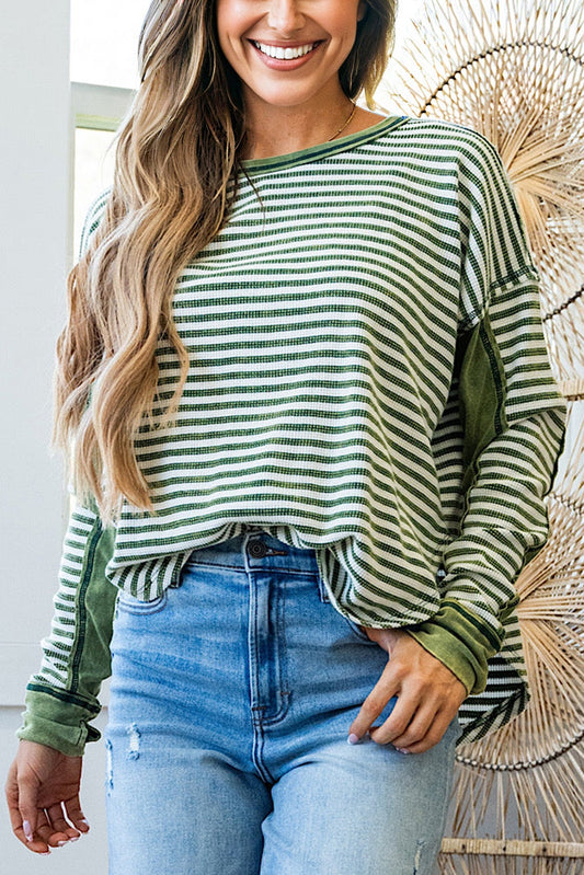 Stripe Thermal Knit Top FB