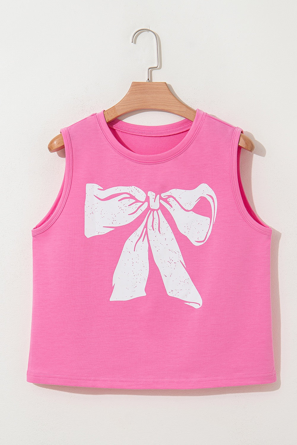 Pink Bow Print Tank LT