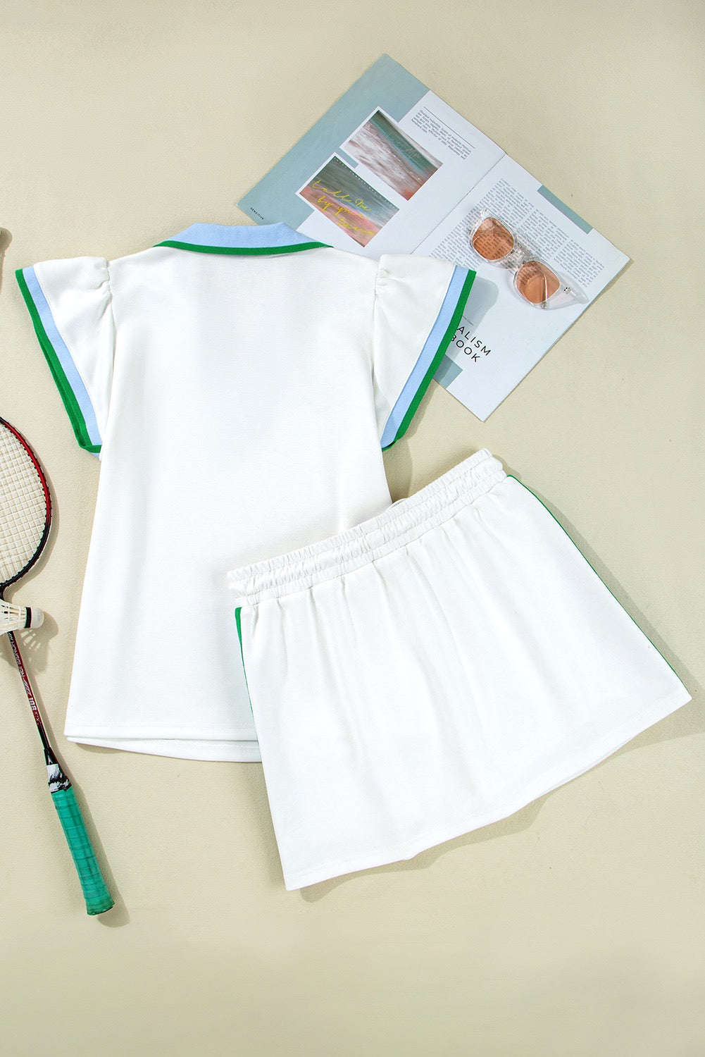 White Colorblock Skirty Set LT