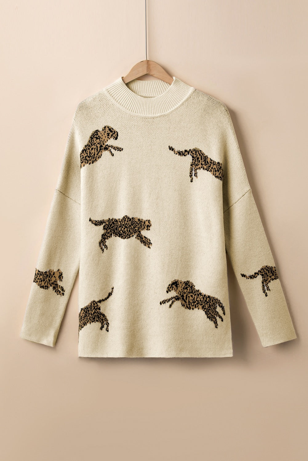 Cheetah High Neck Sweater FB