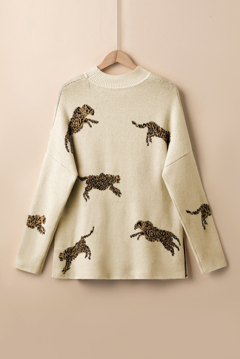 Cheetah High Neck Sweater FB