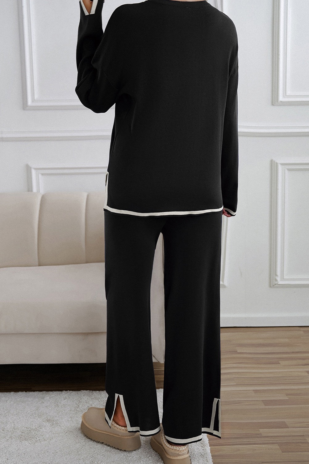 Contrast Pants Set FB