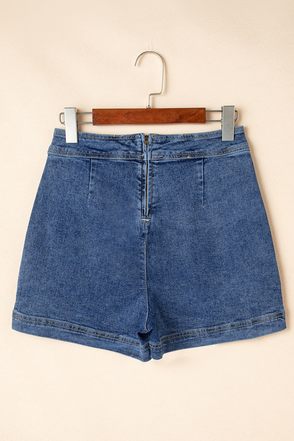 Faux Wrap Denim Skort FB