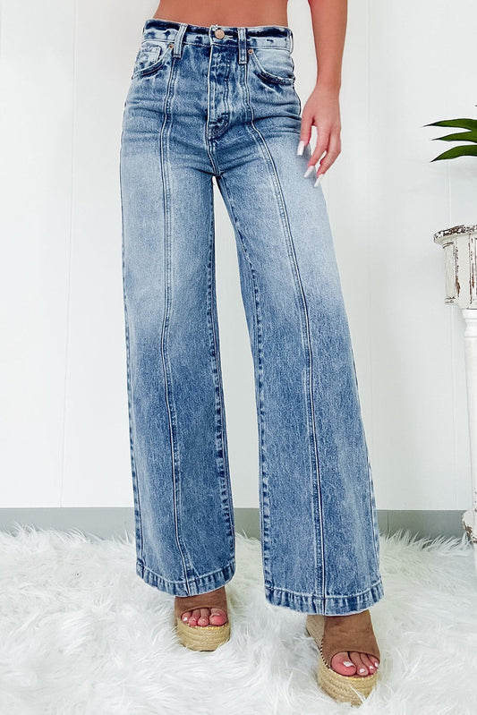 Seamed Wide Leg Jeans LT