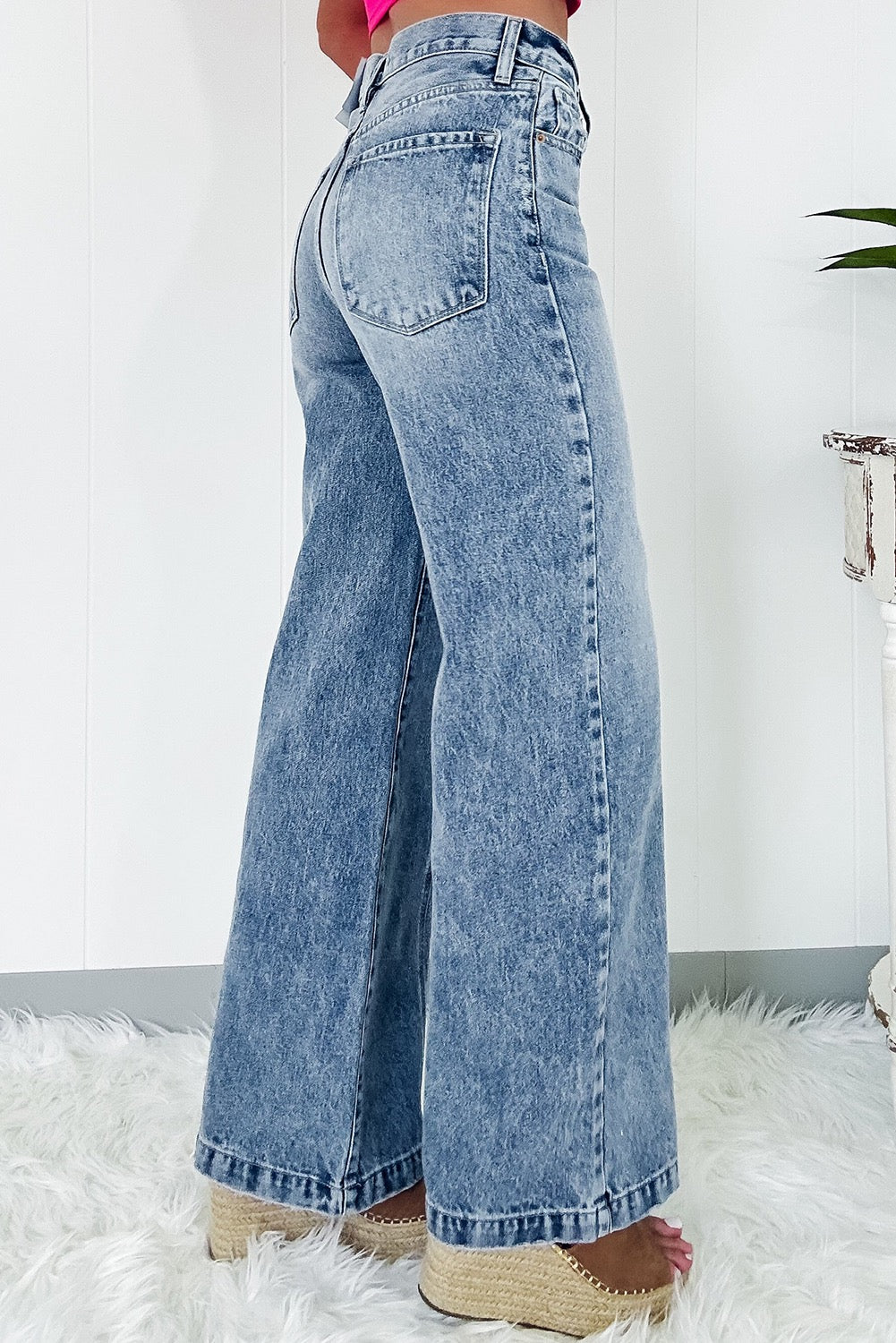 Seamed Wide Leg Jeans LT