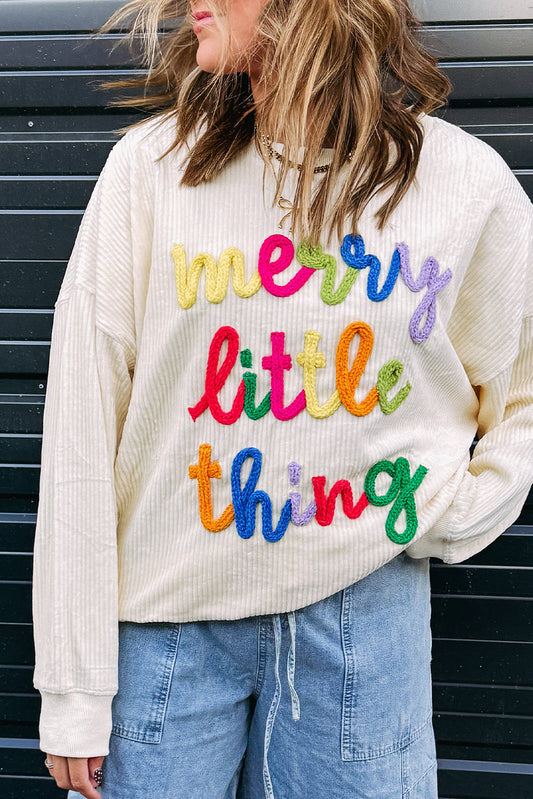 Merry Little Thing Loose Sweatshirt FB