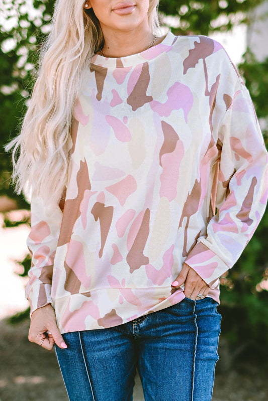 Pink Camo Fall Pullover FB