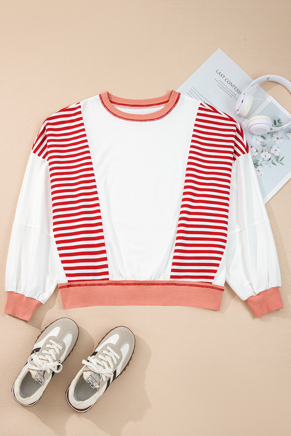 Stripe Oversized Sweatshirt FB