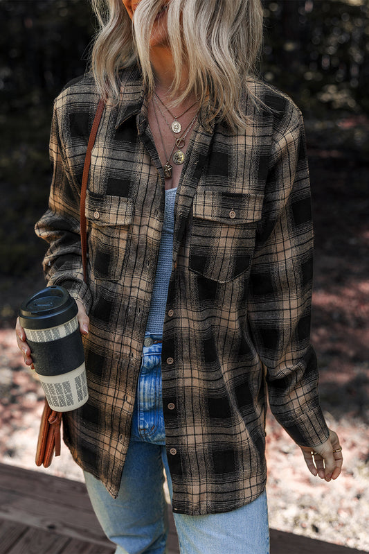 Retro Plaid Shacket LT
