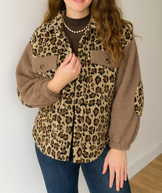 Sherpa Leopard Jacket FB
