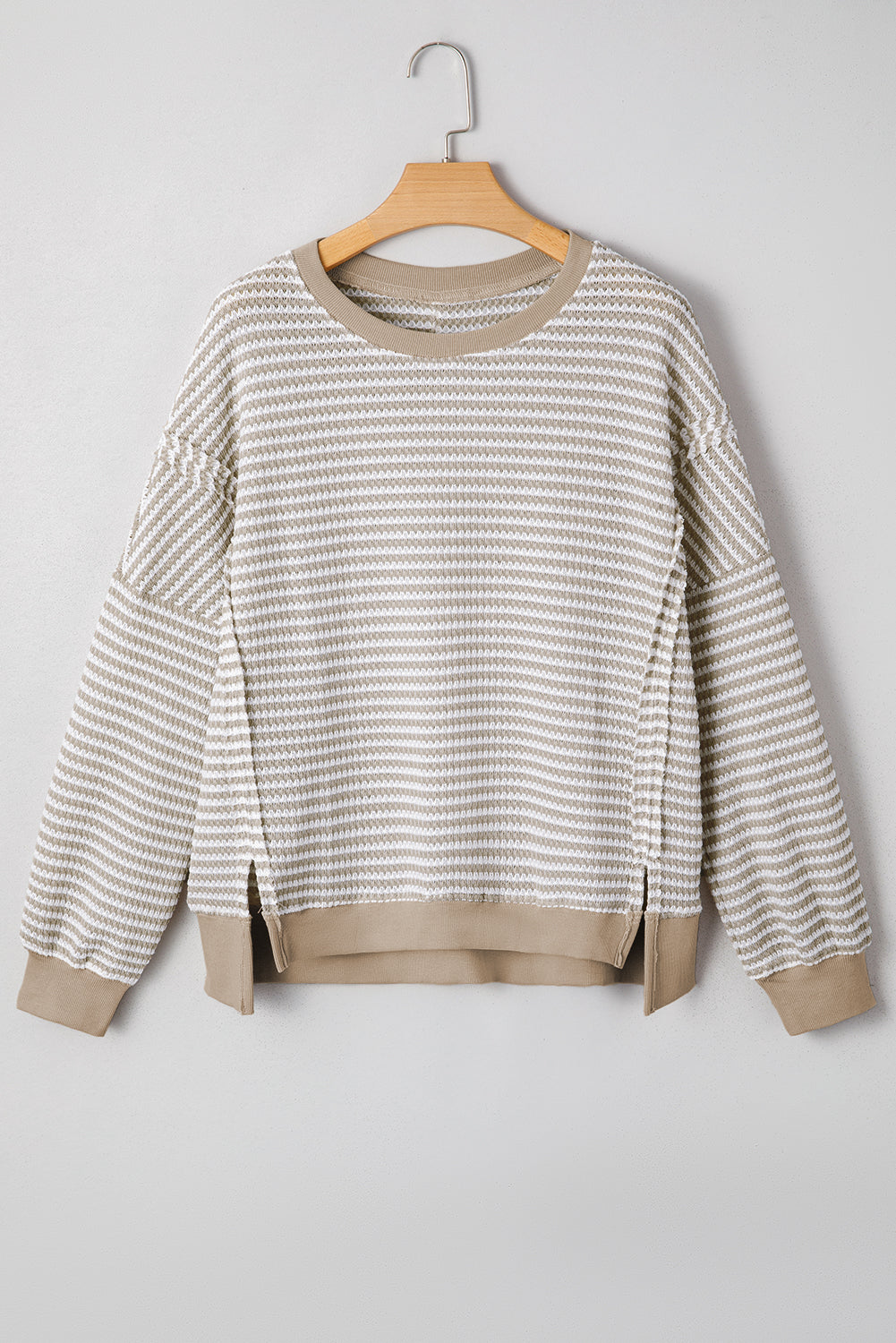 Stripe Ribbed Oversize Top LT