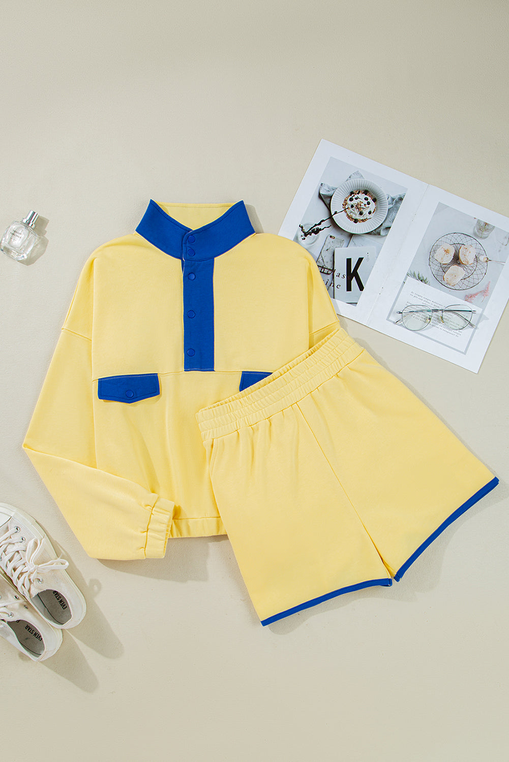 Colorblock Shorts Set FB