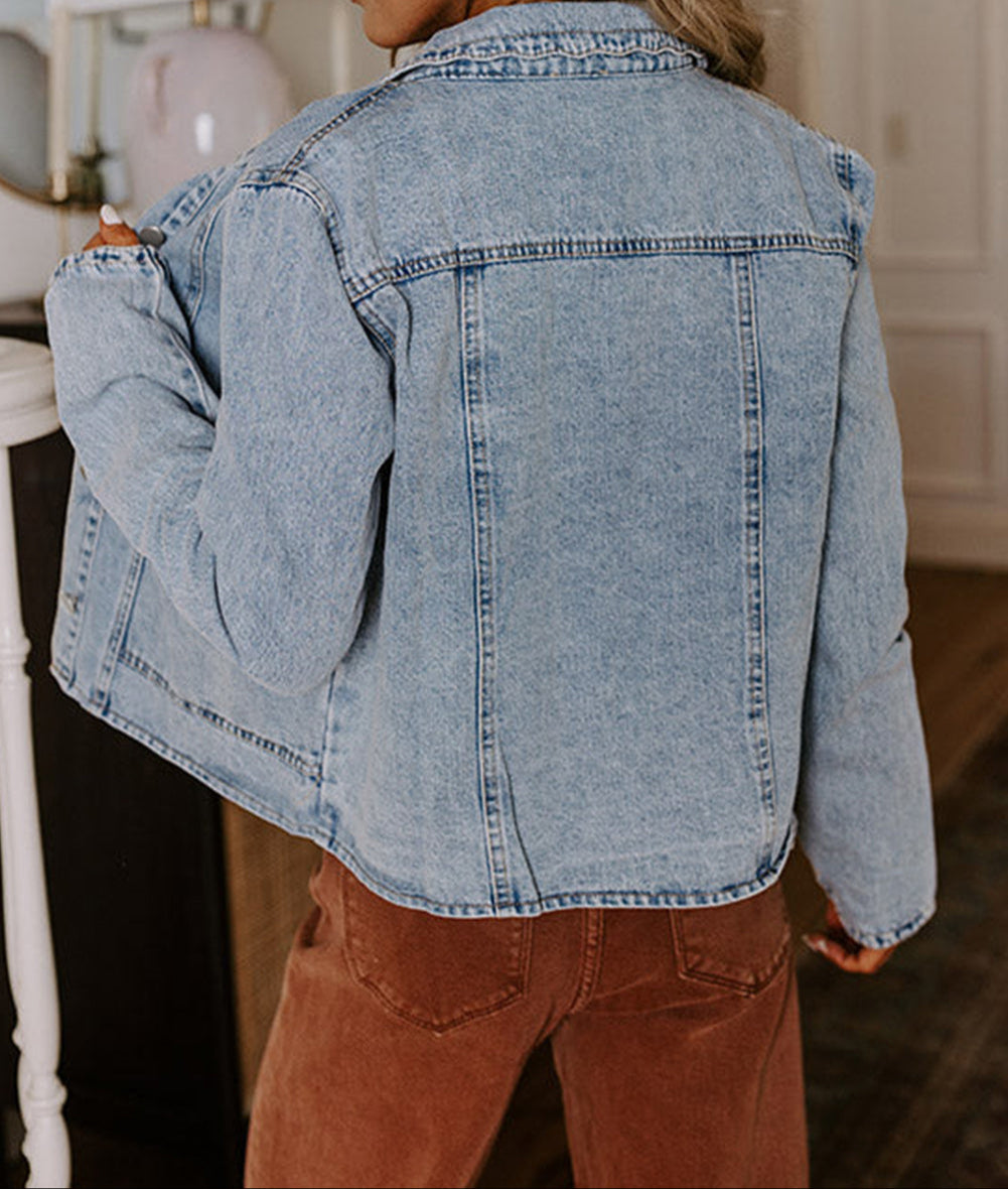 Scallop Pocket Denim Jacket FB