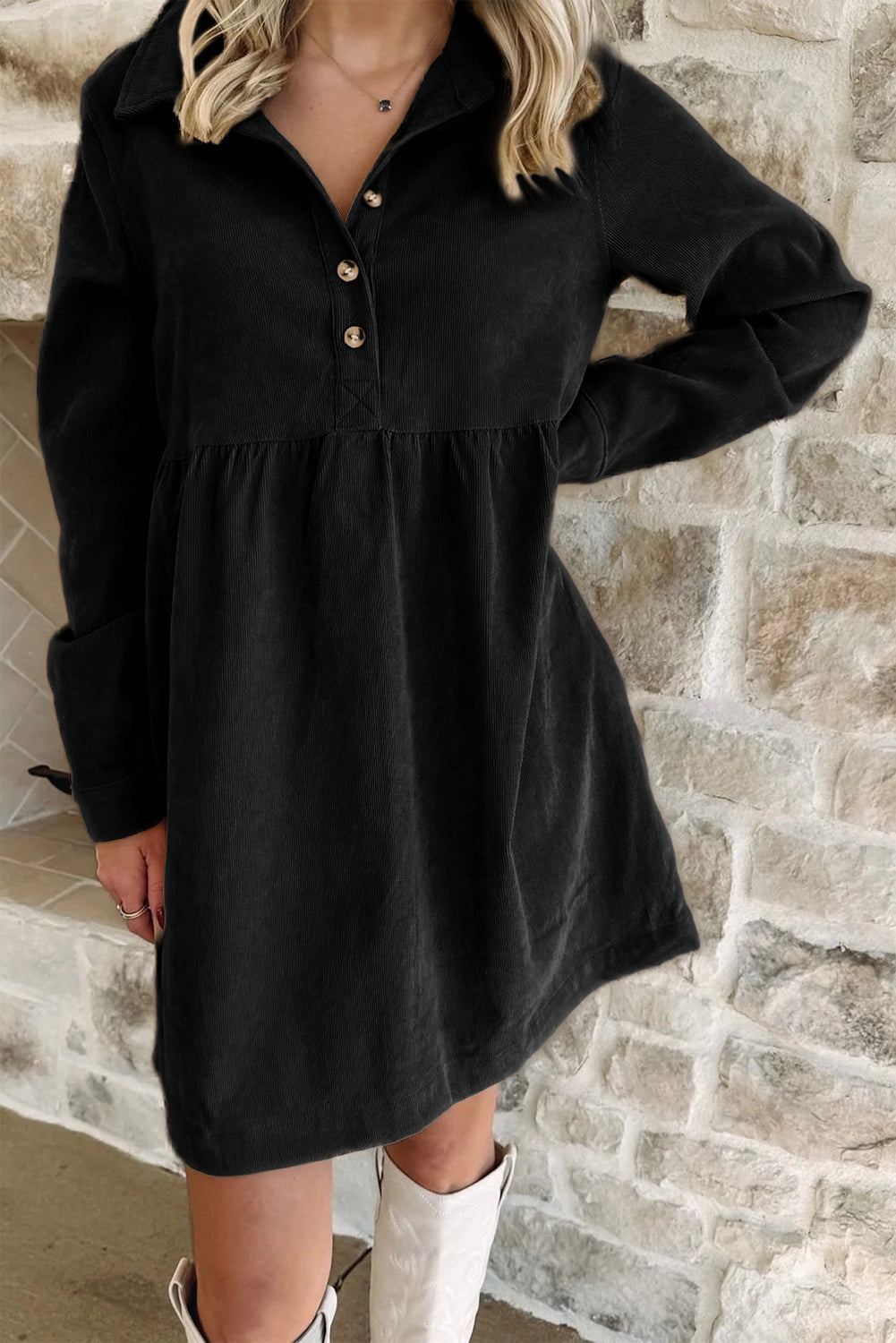 Corduroy Mini Dress FB