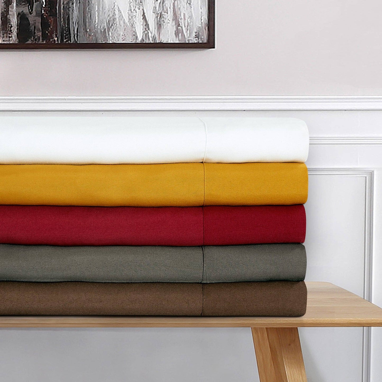 Soft Microfiber Deep Pocket Bed Sheets - 4 Piece Set